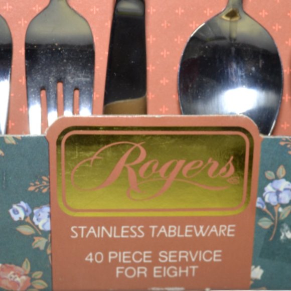 Rogers Regency Flatware Service For 8 New In Box Never Used - Picture 3 of 7